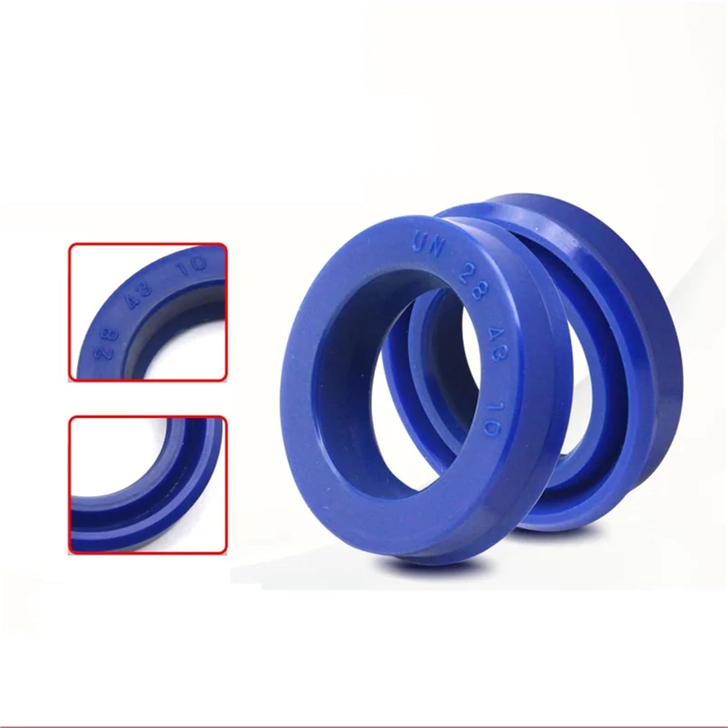 UN/UHS/UNS Polyurethane Oil Seal Hydraulic Sealing Ring U Type Y Type Cylinder Hydraulic Rod Shaft Piston Seal Rubber Ring 5Pcs(Medium)