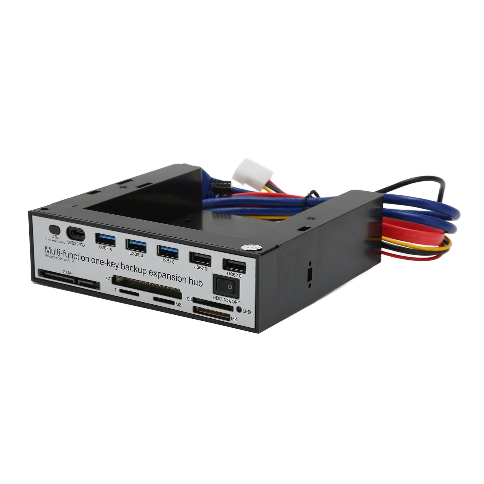 Desktop Media Dashboard, USB3.0 OTB One Click Backup PC Media Front Panel, Computer Front Panel Hub Connector, für WinXP Vista Win7 Win8 Win10 Linux