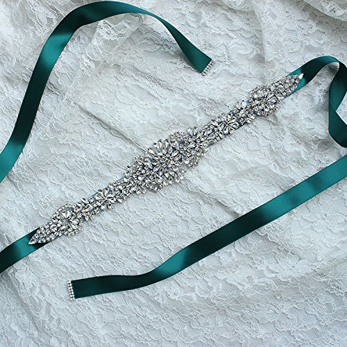 Lauthen.S Rhinestone Sash Belt for Wedding Bride/Baby Shower Dress2