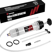 Vista 8 de Thorstone Bomba Manual de Extractor de Líquido Automotriz de 200cc, Jeringa de Cambio de Aceite con 2 Tubos de Succión de PVC de 22cm