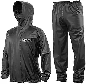 Capa Chuva Motoqueiro Flex Delta Com Capuz (G, Preto)