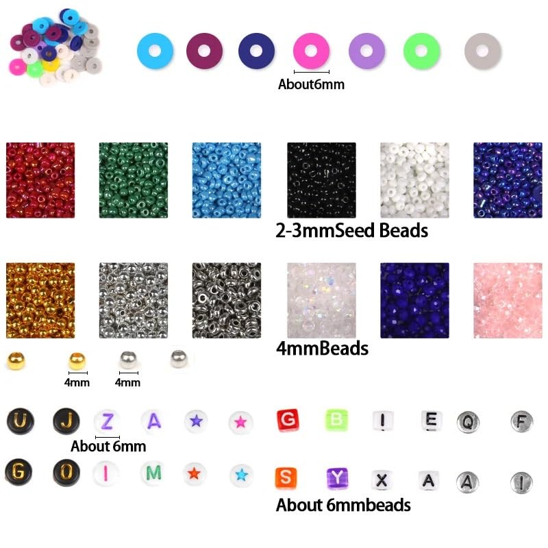 Abalorios Para Hacer Pulseras Kit de cuentas, arcilla, espaciador letras, abalorios, pulsera, collar, for fabricación joyas(NO.1)