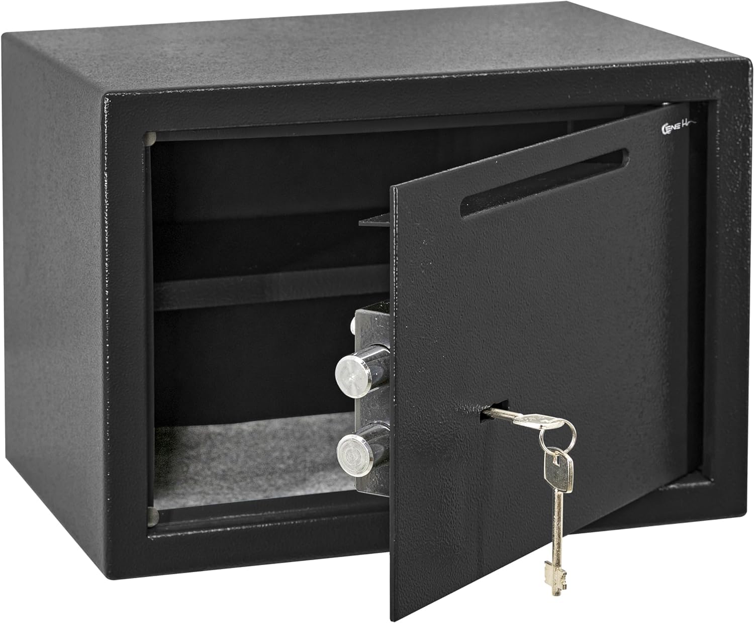 Genie Hand | Coffre Fort d'Armoire avec Serrure Mécanique de Dépôt pour la Maison – Serrure a Double Touches de Carte - Fente Anti-Pêche