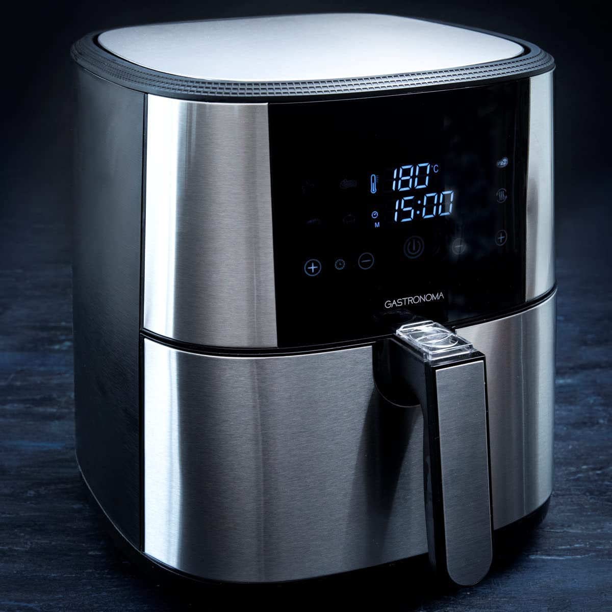 Gastronoma Airfryer - Freidora de aire caliente 1800 W - Air Fryer 6 L - Freidora de aire caliente - Air Fryer XXL - Freidoras - Negro/Acero Inoxidable