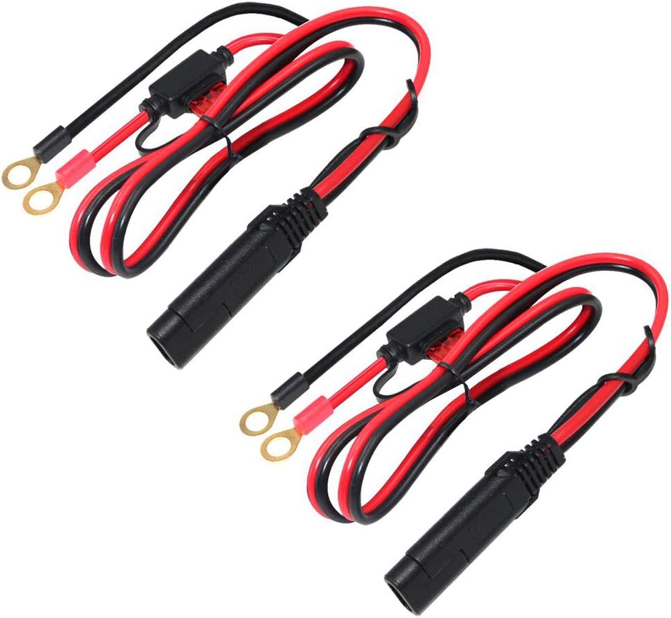 iMESTOU 2FT SAE O Ring Terminal Harness with 10A Fused 2