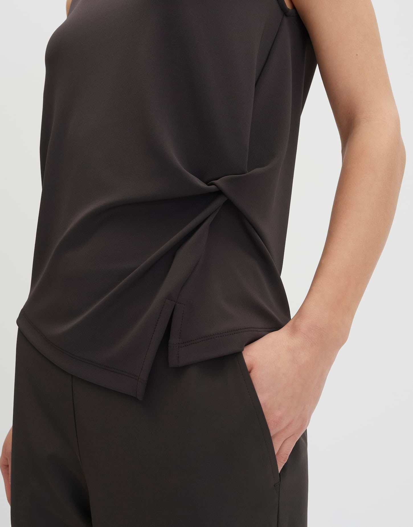 someday Damen Top | Jerseytop mit Knotendetail Slim Fit