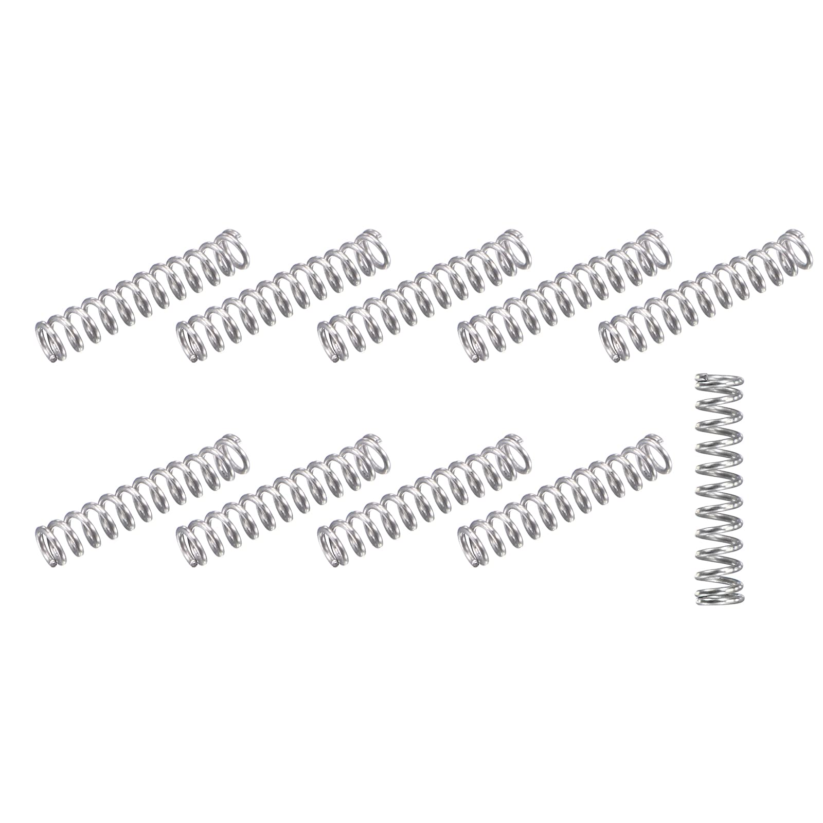 METALLIXITY Compression Springs (0.5x5mm OD,25mm Free Length) 20Pcs, 304 Stainless Steel Extension Spring - for Shop Home Repairs, DIY Projects, Silver Tone — Amazon image 10