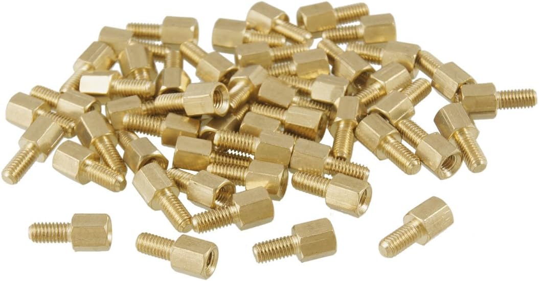Aexit 50 Pcs Tube Fittings 5mm Threaded M3 Male to M3 Female Standoffs