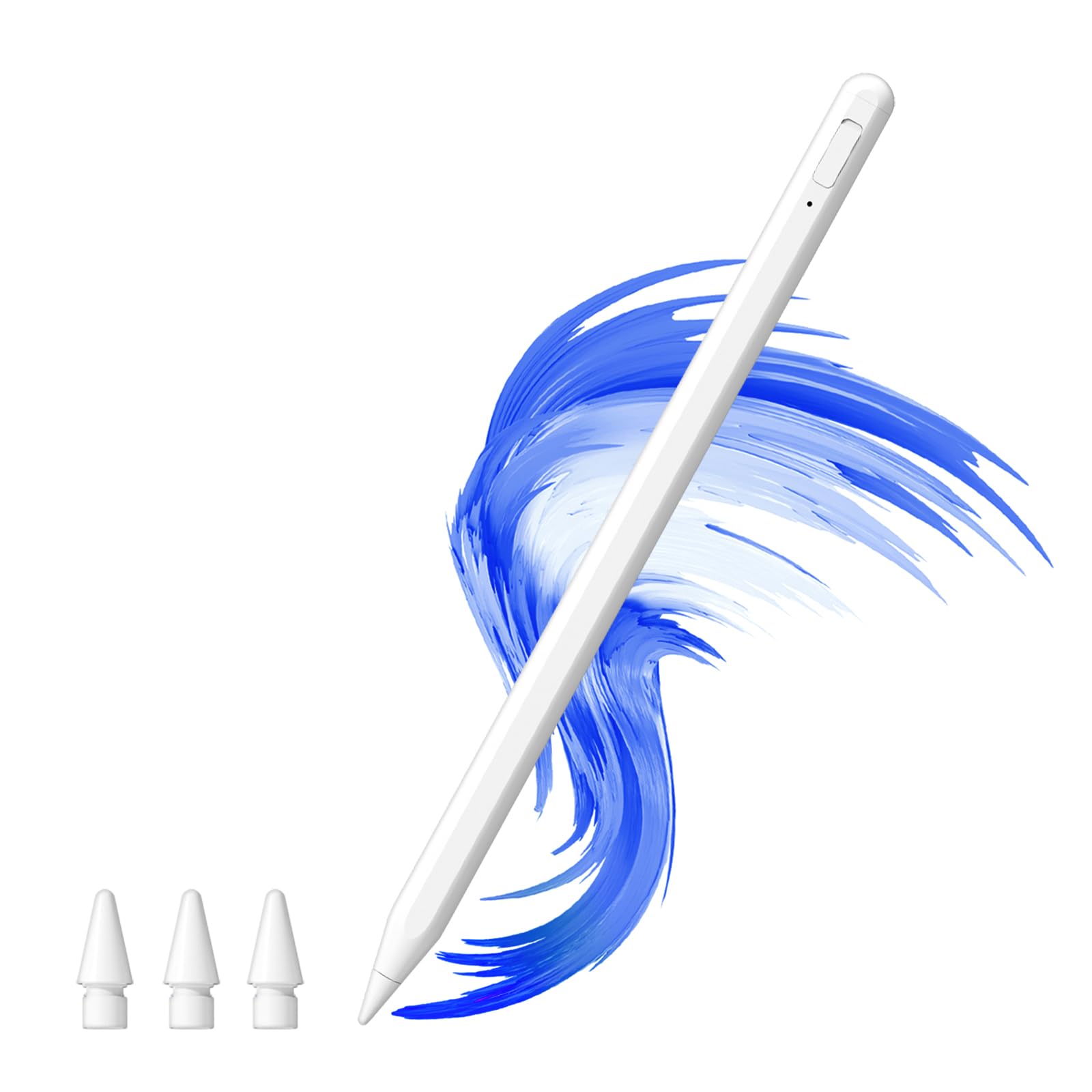 Uogic Stylus Pen with Shortcut Function, Active Pencil for iPad 6/7/8/9/10, Pro 11"/12.9", Air 3/4/5, mini 5/6, Pro M4, Air M2