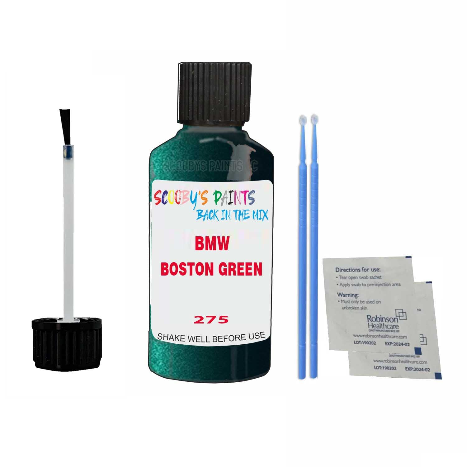 Scoobys Paints Back In The Mix Boston Green Touch Up Paint For Bmw M3 275 1993-1999 30Ml Bottle Brush Scratch Stone Chip Repair Pen