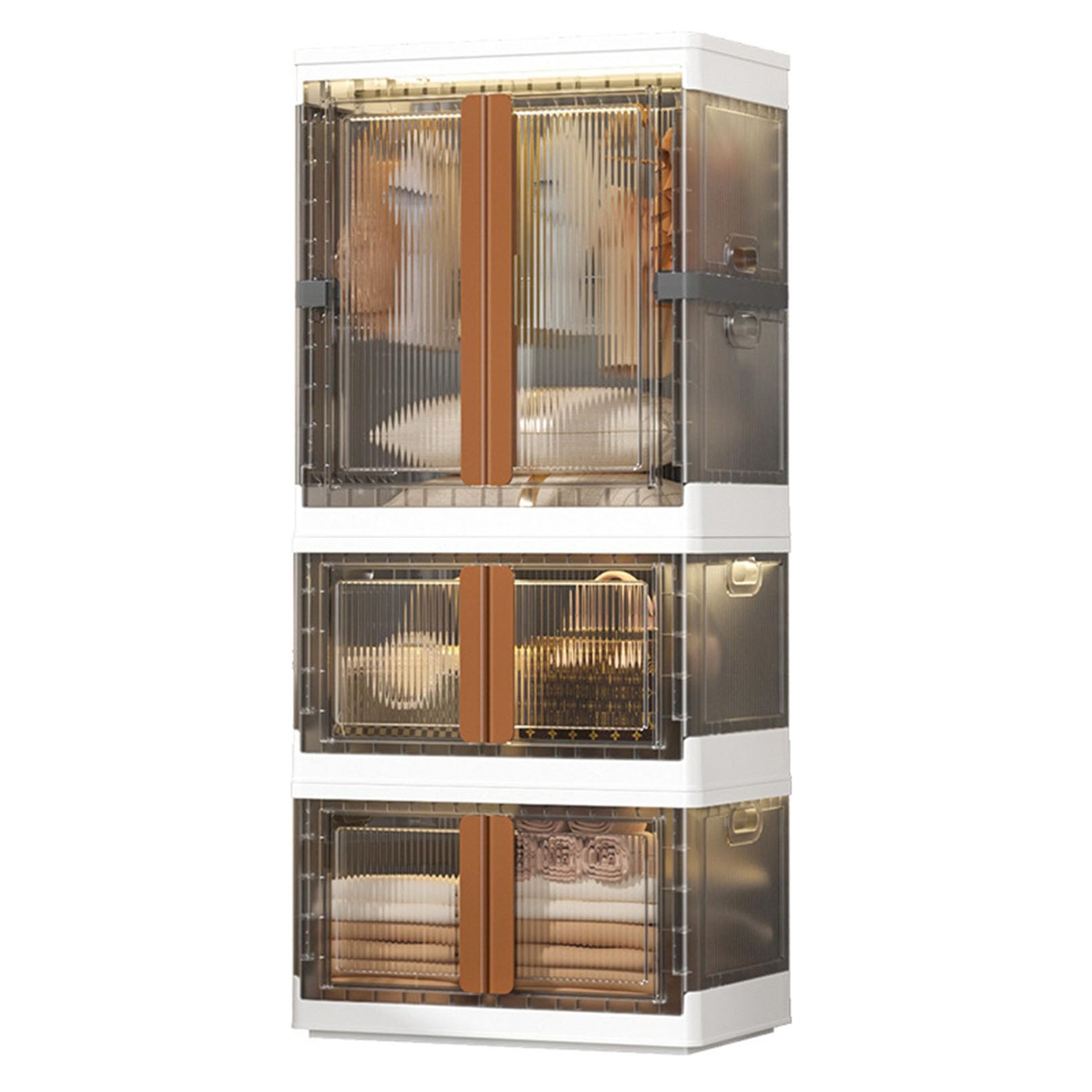 Bacs de rangement en plastique rigide et esthétique pour dressing