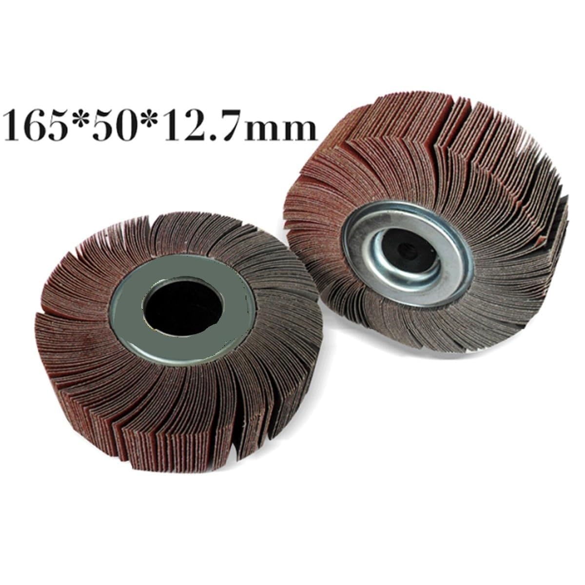 Tarcza ścierna do polerowania 165 mm — nylonowa tarcza listkowa o ziarnistości 60/80 do polerowania stali nierdzewnej, aluminium i innych materiałów(80grit)