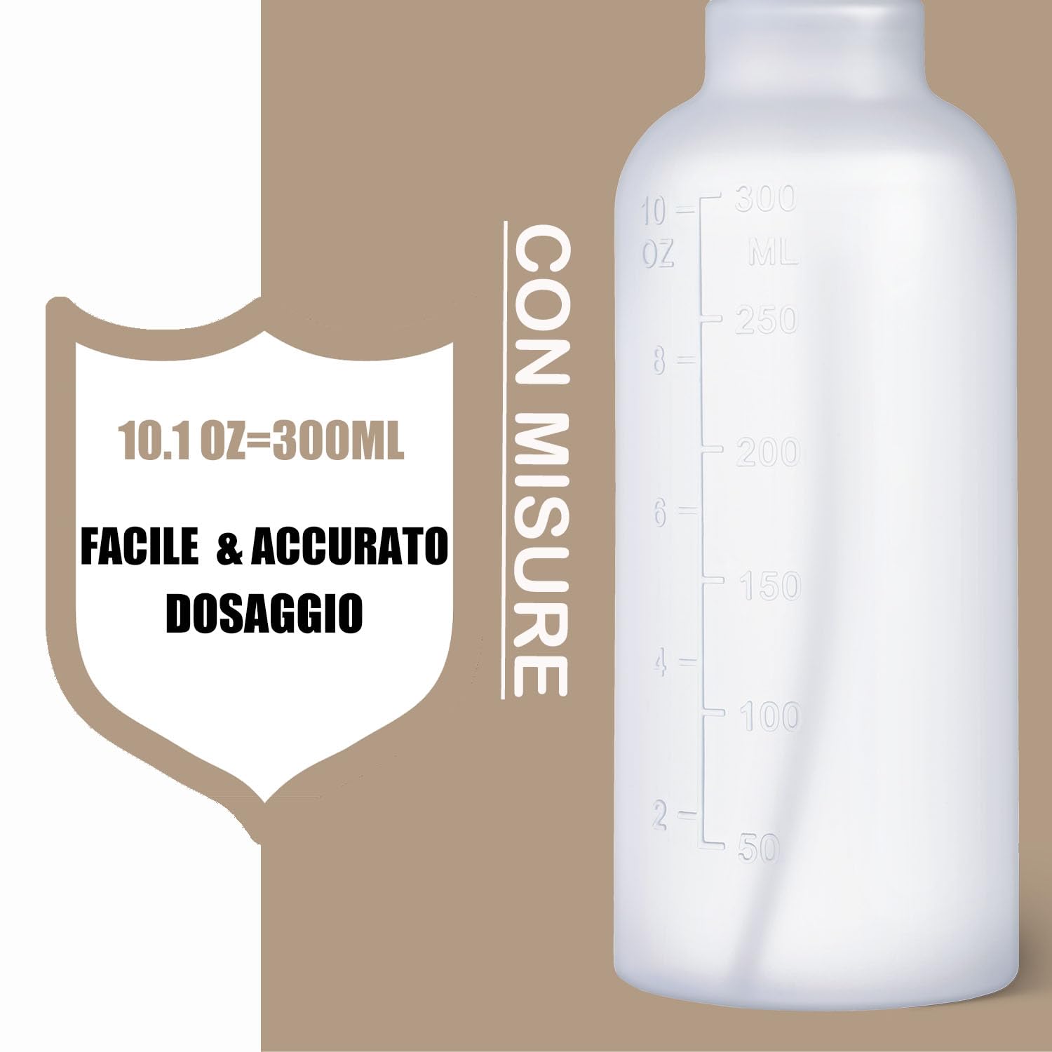 VEXPLO spruzzino per capelli ricci, spruzzino acqua per piante la pulizia capelli Animali, Regolabile Mist/Stream, bottiglia spray piccola in Plastica Senza BPA da 300ml, Confezione da 2 - 3
