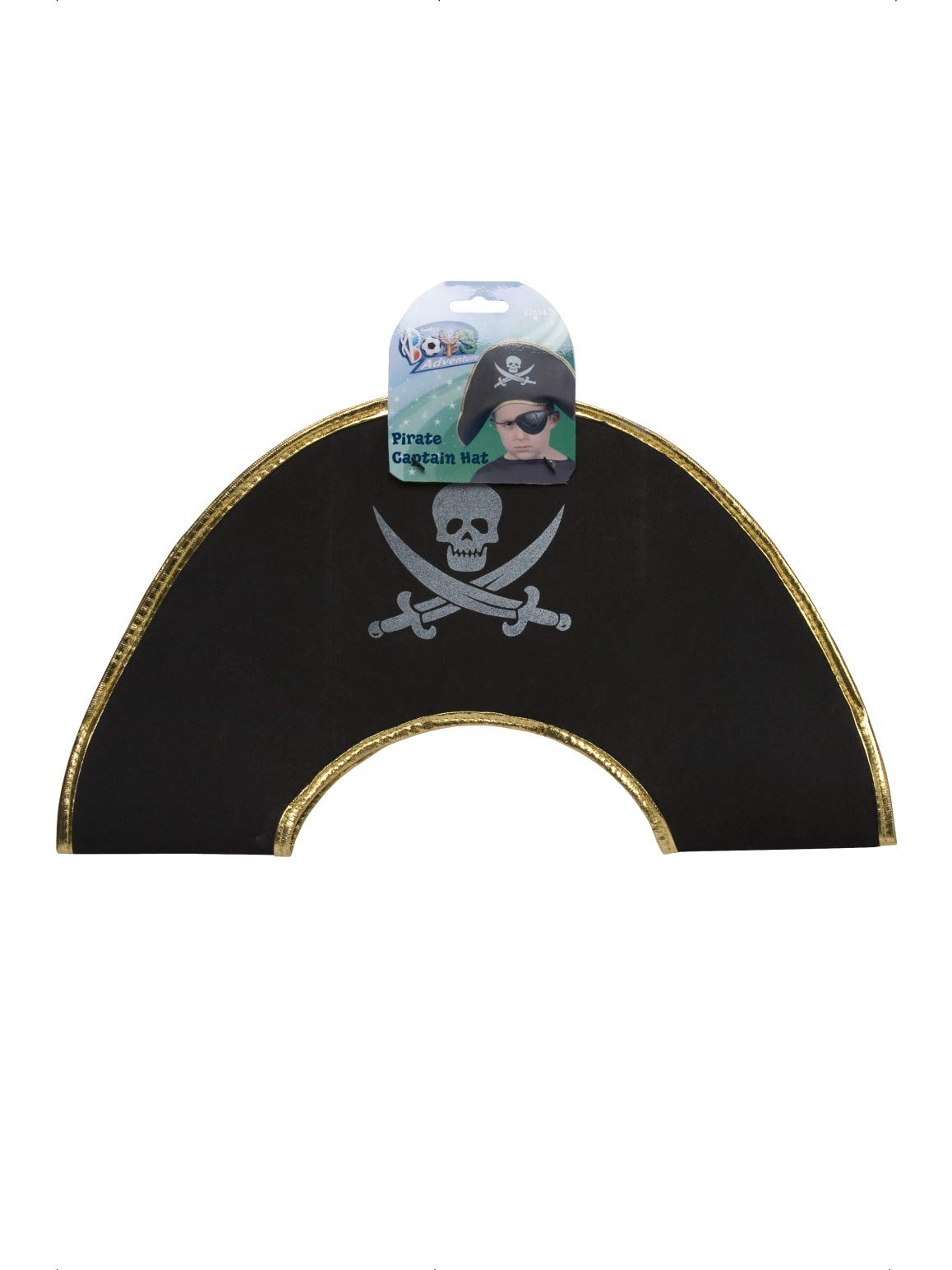 Pirate Captain Hat, Black - Image 2