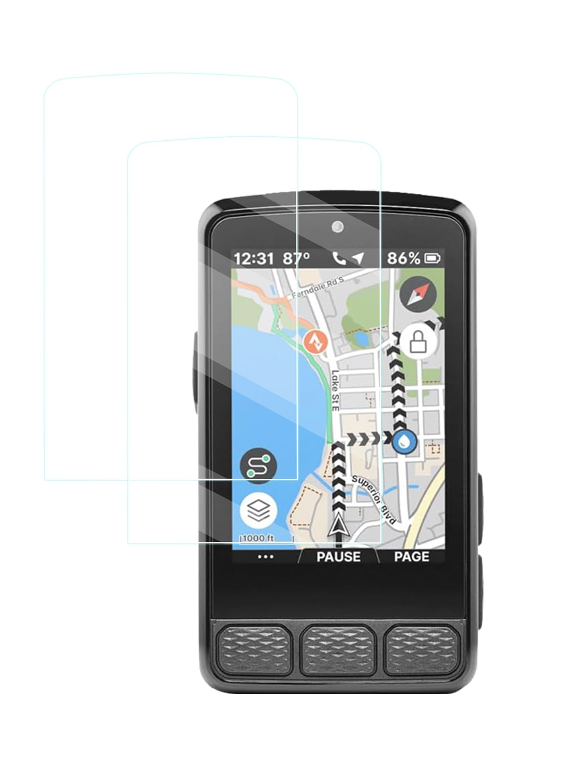 UYRUREL Screen Protector for Wahoo ELEMNT ROAM V3 GPS Cycling/Bike Computer, High-definition Scratch Resistant Film,HD Clear, Bubble Free with Easy