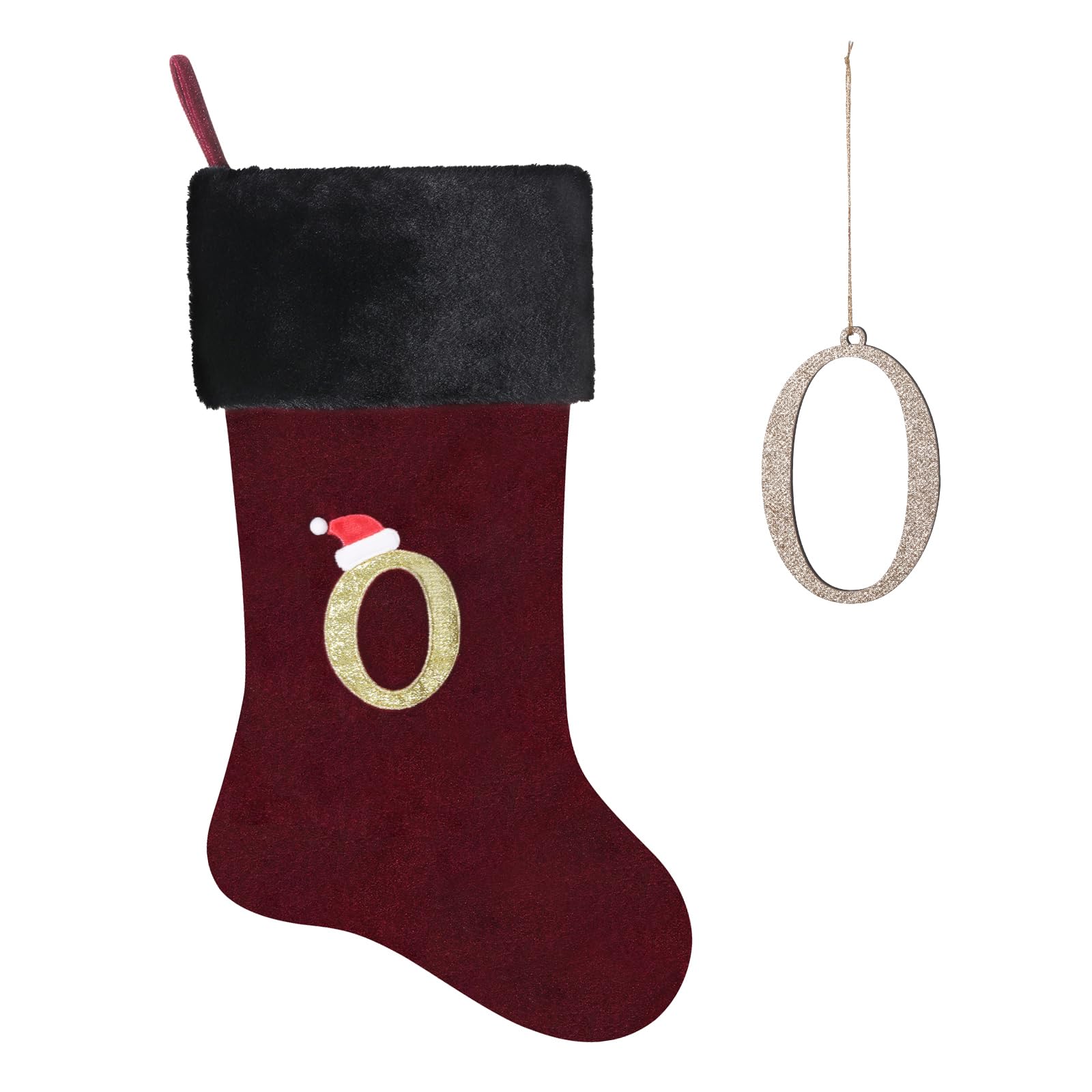 Yehnois 20 Inches Letter Embroidered Christmas Stocking - stockings and holders | Mubboo