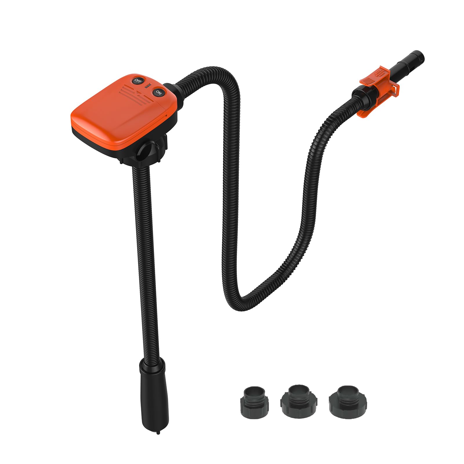 Fuel Gas Transfer Pump Powered by AA Batteries Electric Automatic Pump with Auto-stop Feature for Gasoline Diesel Liquid Includes 3 Adaptors Fit Most Cans (CAN NOT INCLUDED) (40inch)