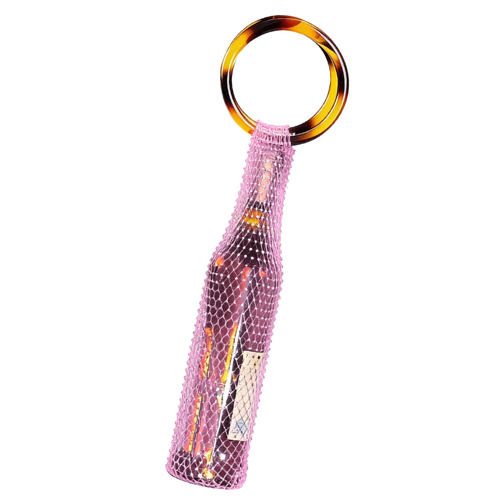 Tsophreniq Sustainable Crystal Drink Tote Artisanal Braided Design Detachable Straps Secure Transport Sustainable Liquor Storage
