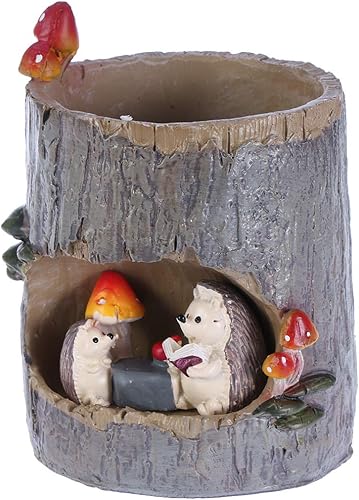 TINKSKY Linda maceta de sedum de erizo para suculentas, maceta para bonsái, caja para plantas, cama, oficina, hogar, jardín, decoración