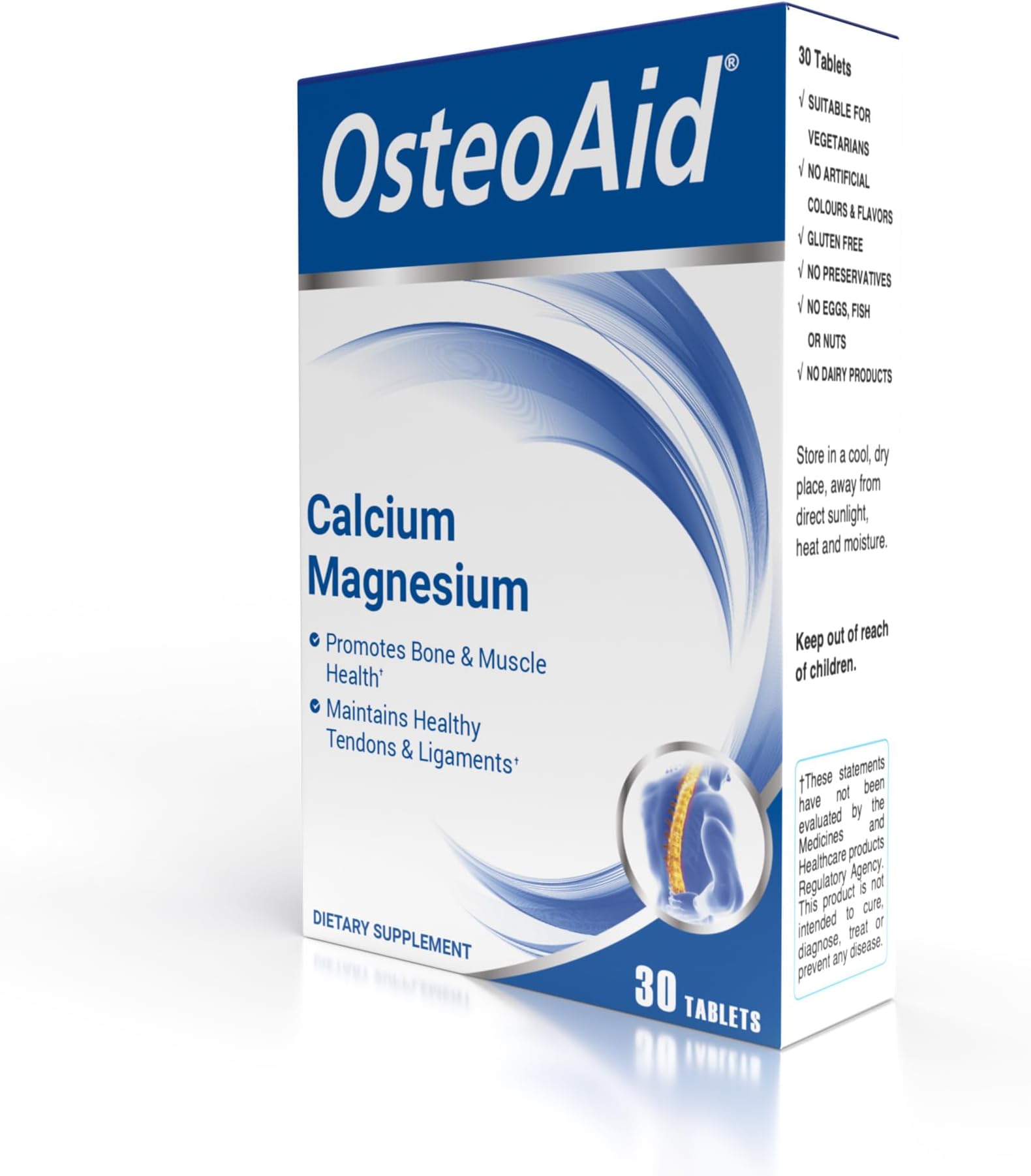 Osteoaid Original Calcium Magnesium | Promotes Bone & Muscle Health | Maintains Healthy Tendons & Ligaments | 30 Tablets