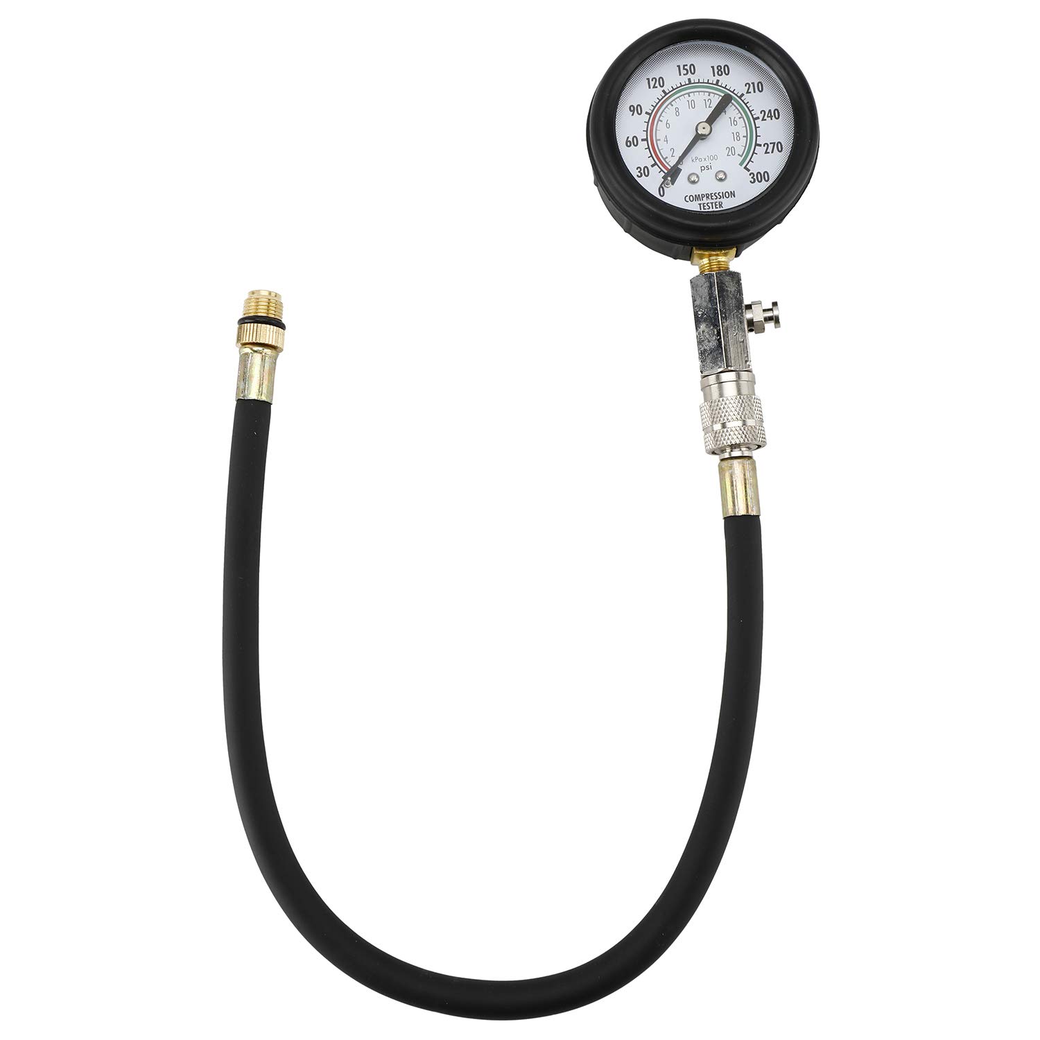 FreeTec Tester sprężania do samochodu, miernik ciśnienia 0-20 bar lub 0-300 psi