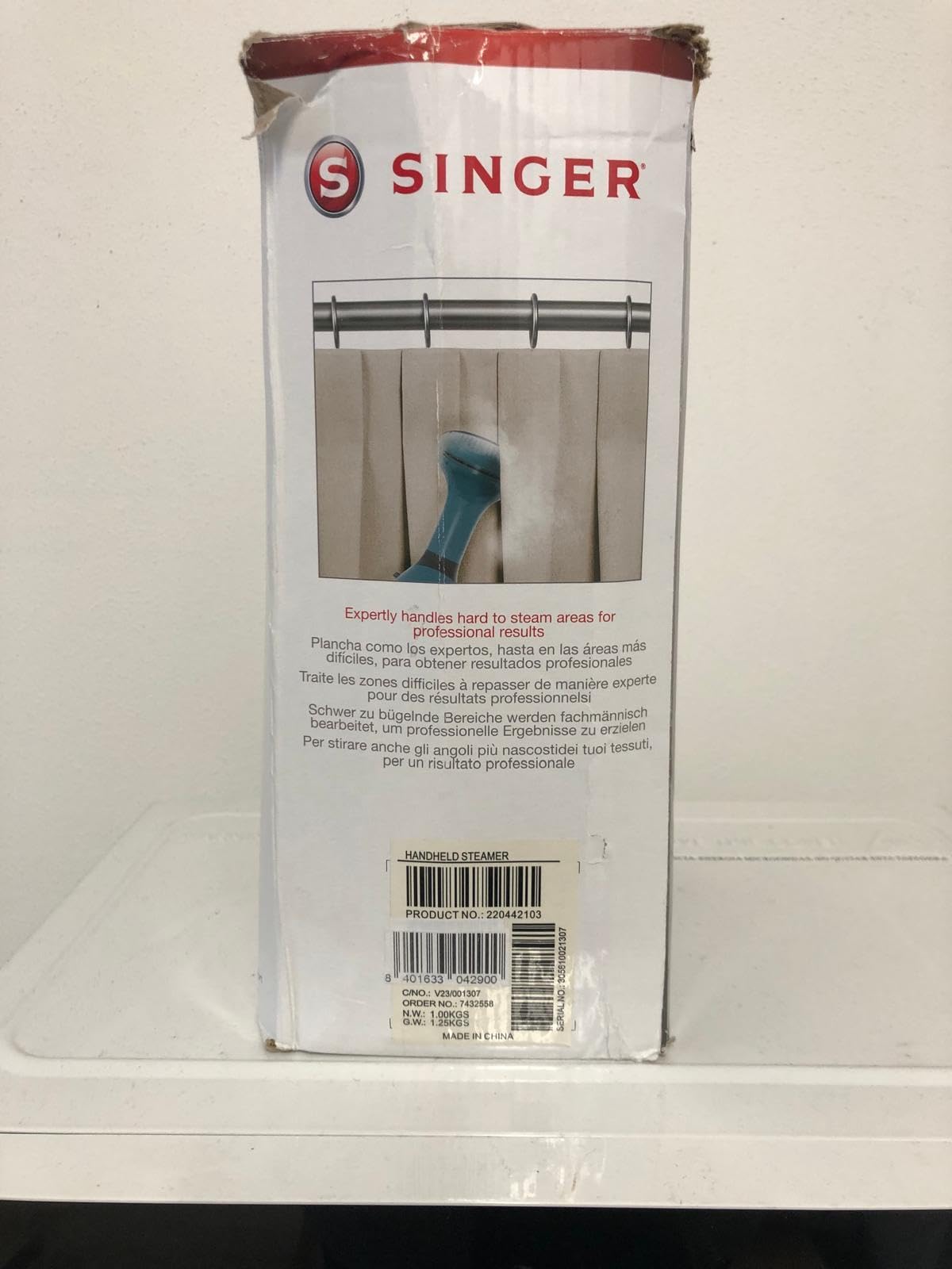 Singer, Ferro da Stiro Verticale Portatile a Vapore, Stiratrice, Utile per Stirare e Igienizzare i Tuoi Capi, Riscaldamento Rapido in 20s, Potenza 1500W, Serbatoio 280ml