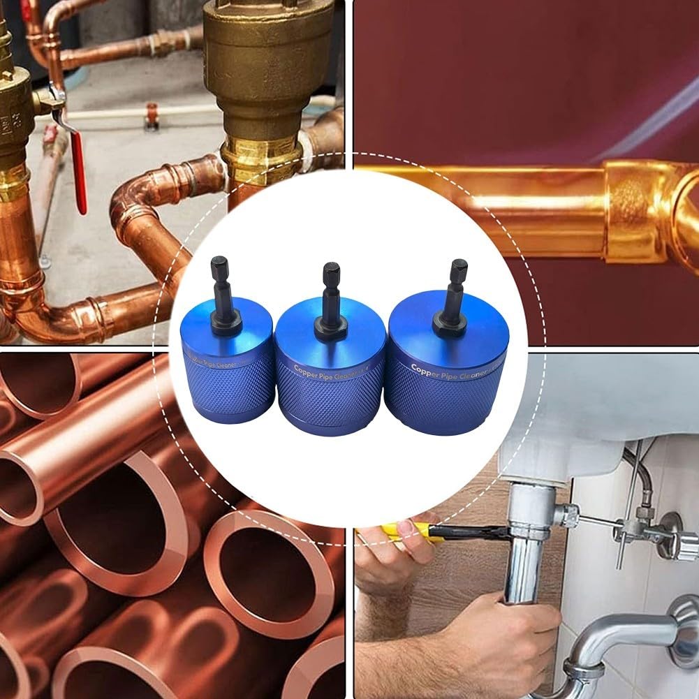 Spazzola elettrica per la pulizia di tubi in rame, manico esagonale da 1/4 per la pulizia di punte da trapano elettrico da 15 mm+22 mm (25 mm)