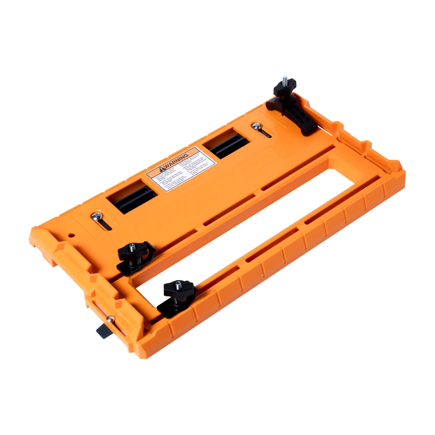 POWERTEC Universal Circular Saw Track Plate Compatible with Most Track Saw Guide Rails and Straight Edge Clamps, Tool-Free Mounting System, Adjustable