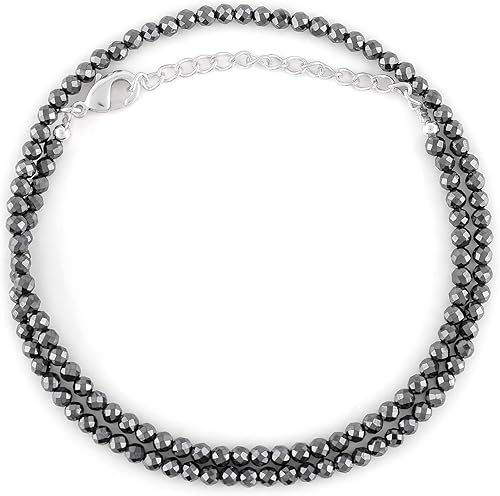 Miniatura 161 de Gargantilla de piedras preciosas naturales, cuentas redondas facetadas, joyería chapada en plata, cristales curativos, cumpleaños, hecho a mano