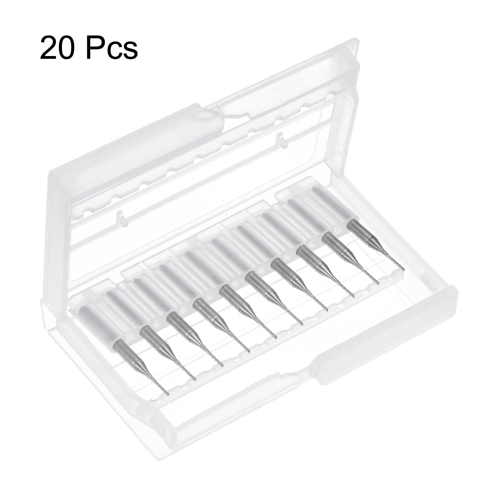 QUARKZMAN 20 sztuk Wiertła 0,8 mm 1/8" Frezy CNC Frezy CNC Twardy Metal Prosty trzpień Frez Grawerowany z Nóż Kukurydza do rzeźbienia w drewnie Frezarka Płytka drukowana PCB