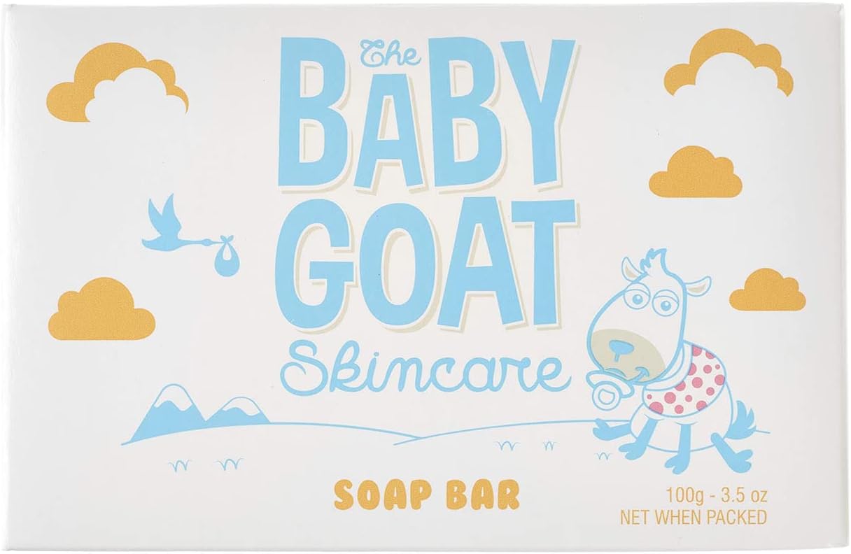 The Baby Goat Skincare Pure Goat's Milk Soap, for Newborns and Infants, to Hydrate Skin and Improve Barrier Function, Suitable for All Skin Types 100g