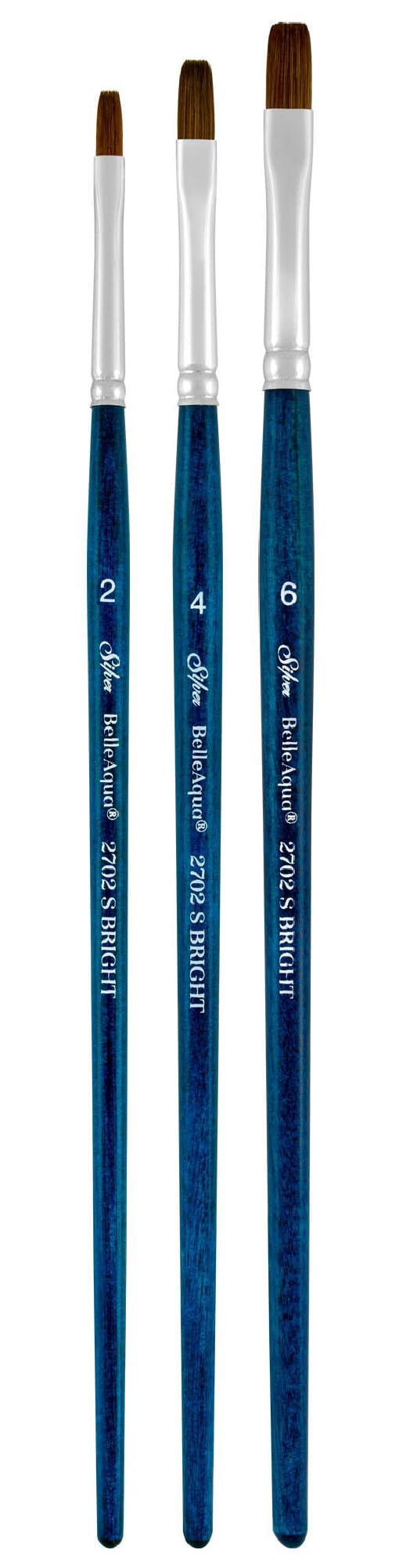Silver Brush Limited BelleAqua Brights Watercolour Paintbrush Set, 3pc