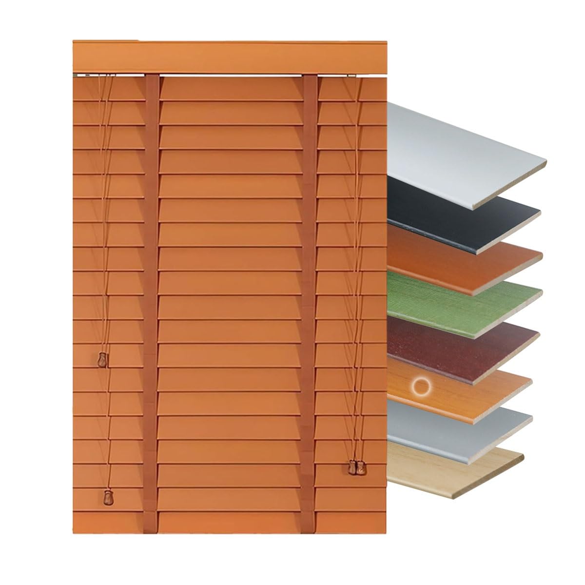 Custom Blinds Darkening Venetian Blind Wooden Horizontal Window Blinds Multi-Color Custom Window Shades W 10-75