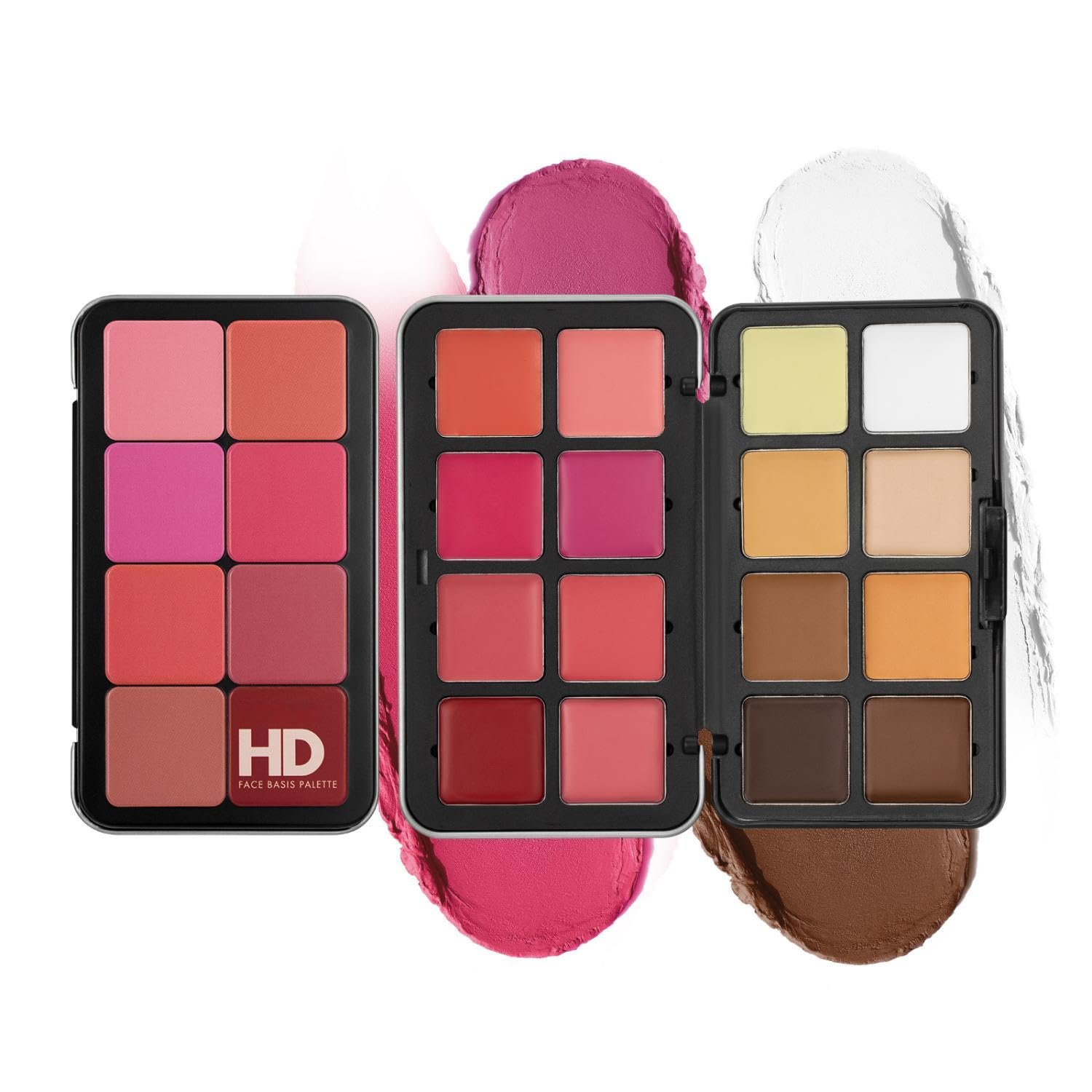Paleta de sombra de ojos y rubor impermeable de 16 colores, de larga duración, a prueba de arrugas, corrector de cobertura completa y juego de maquillaje de contorno para iluminar, resaltar y acabado