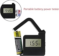 Vista 6 de Monitor universal de comprobador de múltiples tamaños para pilas de botón AA/AAA/C/9V/1.5V 18650 probador digital para baterías domésticas AAA Aa 9