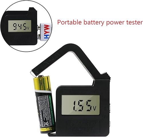 Miniatura 6 de Monitor universal de comprobador de múltiples tamaños para pilas de botón AA/AAA/C/9V/1.5V 18650 probador digital para baterías domésticas AAA Aa 9