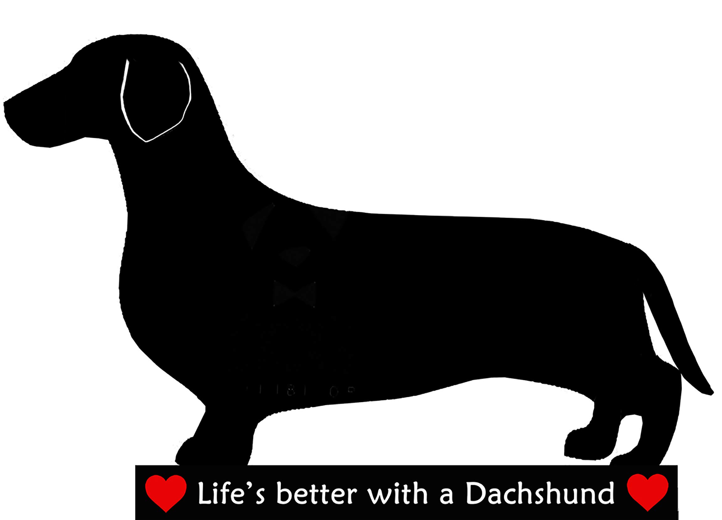 Car-Pets Magnets Black Dachshund Lovers Novelty Gift - Large Flexible Dry Wipe Fridge Magnet With Magnetic Marker Pen.