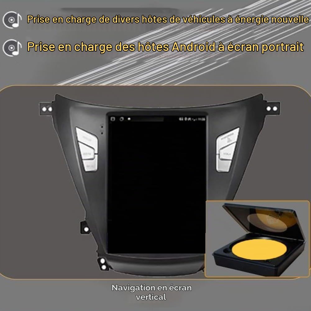 Lecteur CD Externe de Voiture, Lecteur DVD avec Connexion USB, qualité Audio sans Perte, Lecteur CD Portable pour Voiture, Design PC Compact pour systèmes de Navigation Android
