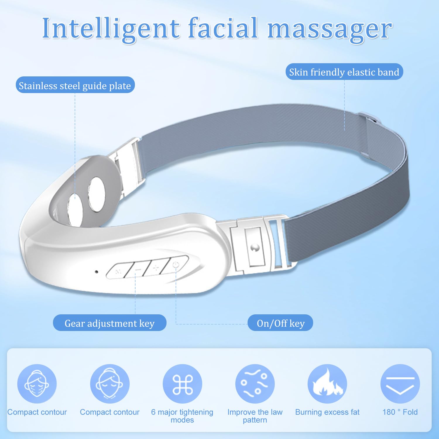 Electric V Face Beauty Meter, 6 Modes Microcurrent V Shape Face 