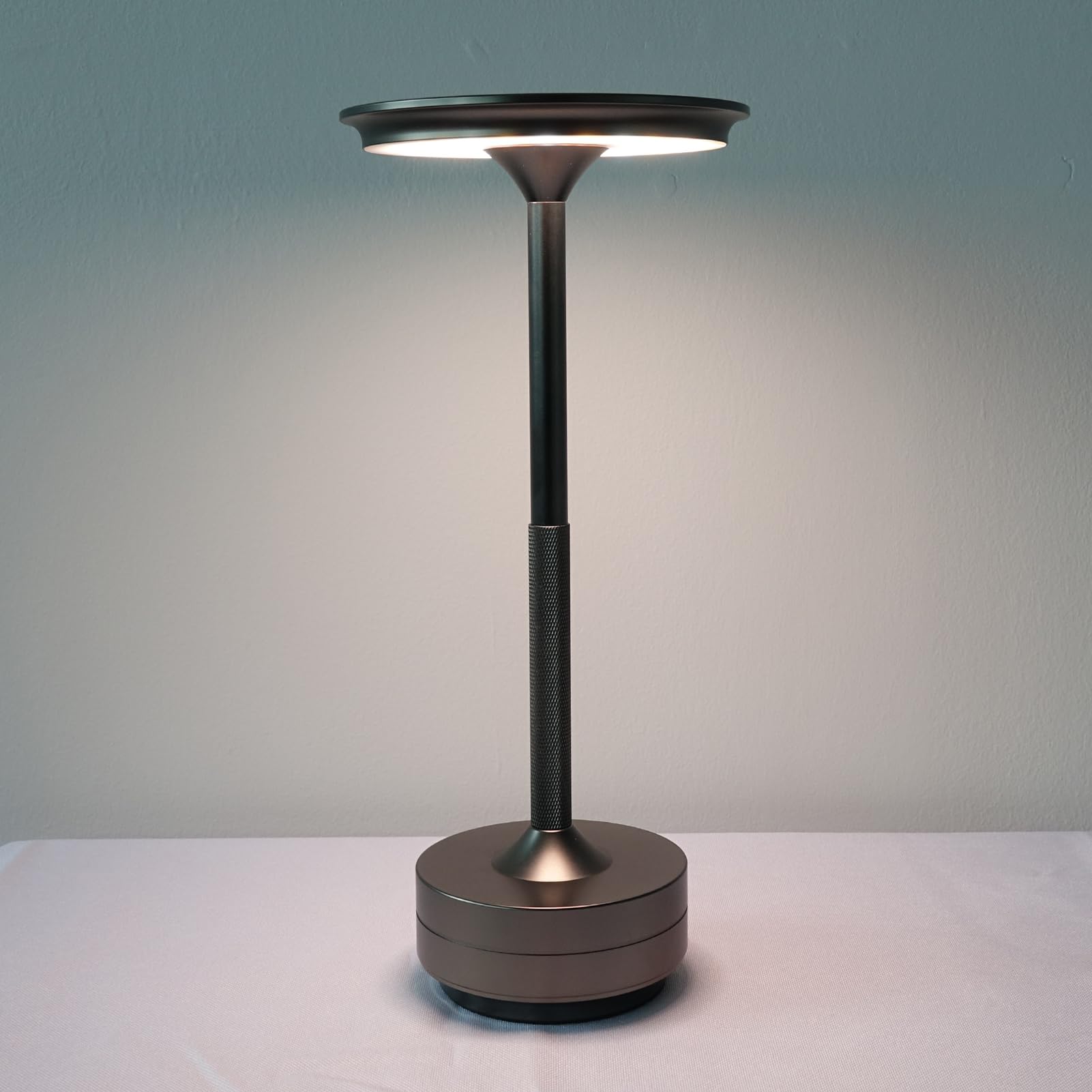Harper Living Black Nickel Led Rechargeable Table Lamps, Colour Changing (3000K-6000K) And Dimmable (Black Nickel)