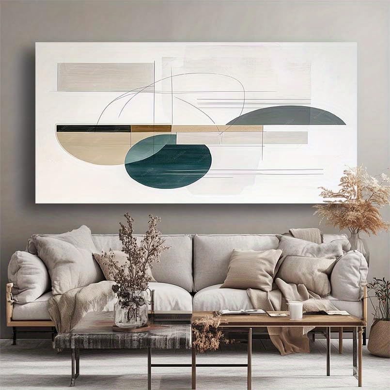 Tableau abstrait sur toile pour salon et chambre déco moderne 40x80cm