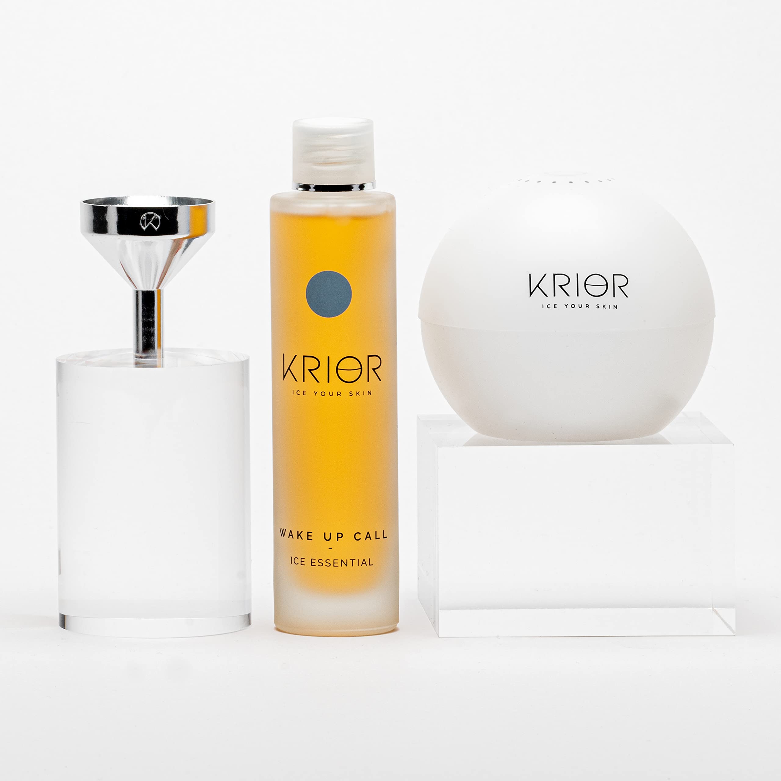 Skin Icing Starter Set, Ice Ball Skincare Set mit Reforcyl, Vitamin C & Hyaluron Serum Made in Germany, Luxus Gesichtspflege Ritual gegen Schwellungen & für Glow, Beauty Set für Frauen & Herren