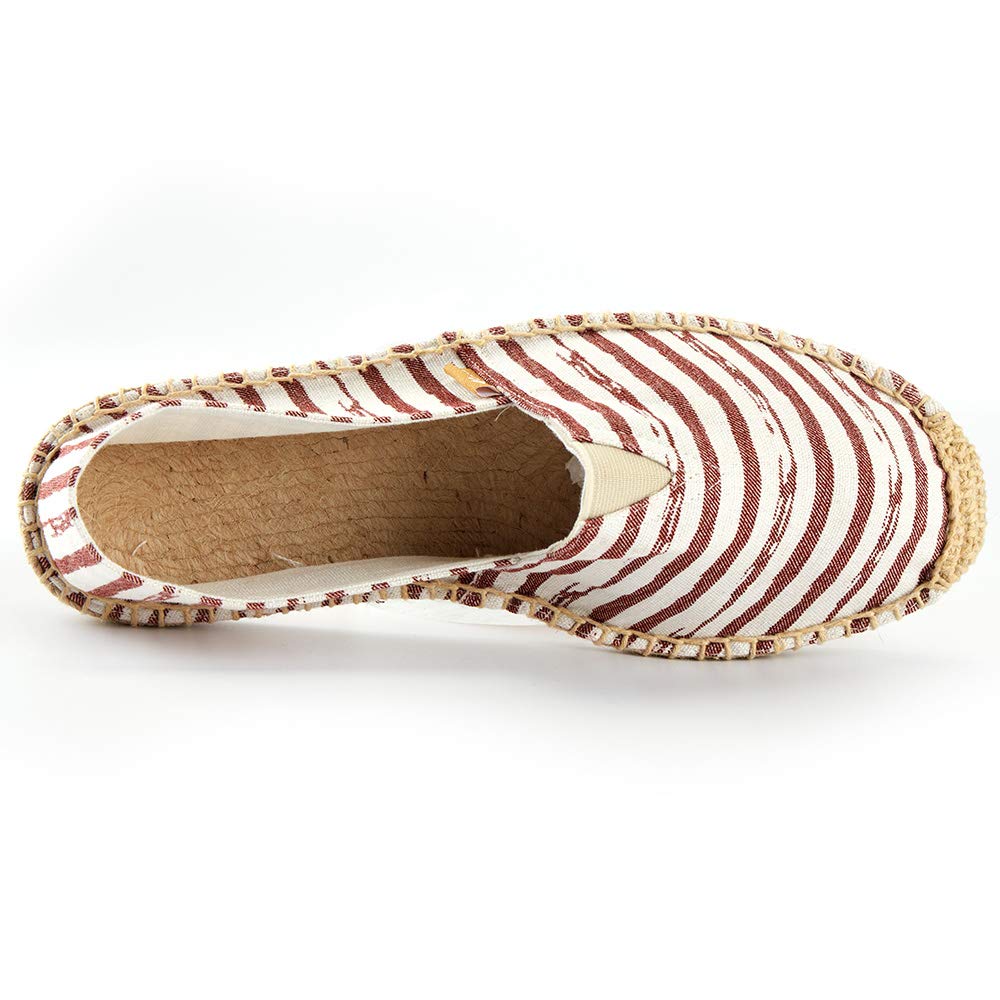 Espadrilles Rayées Toile Plat Homme