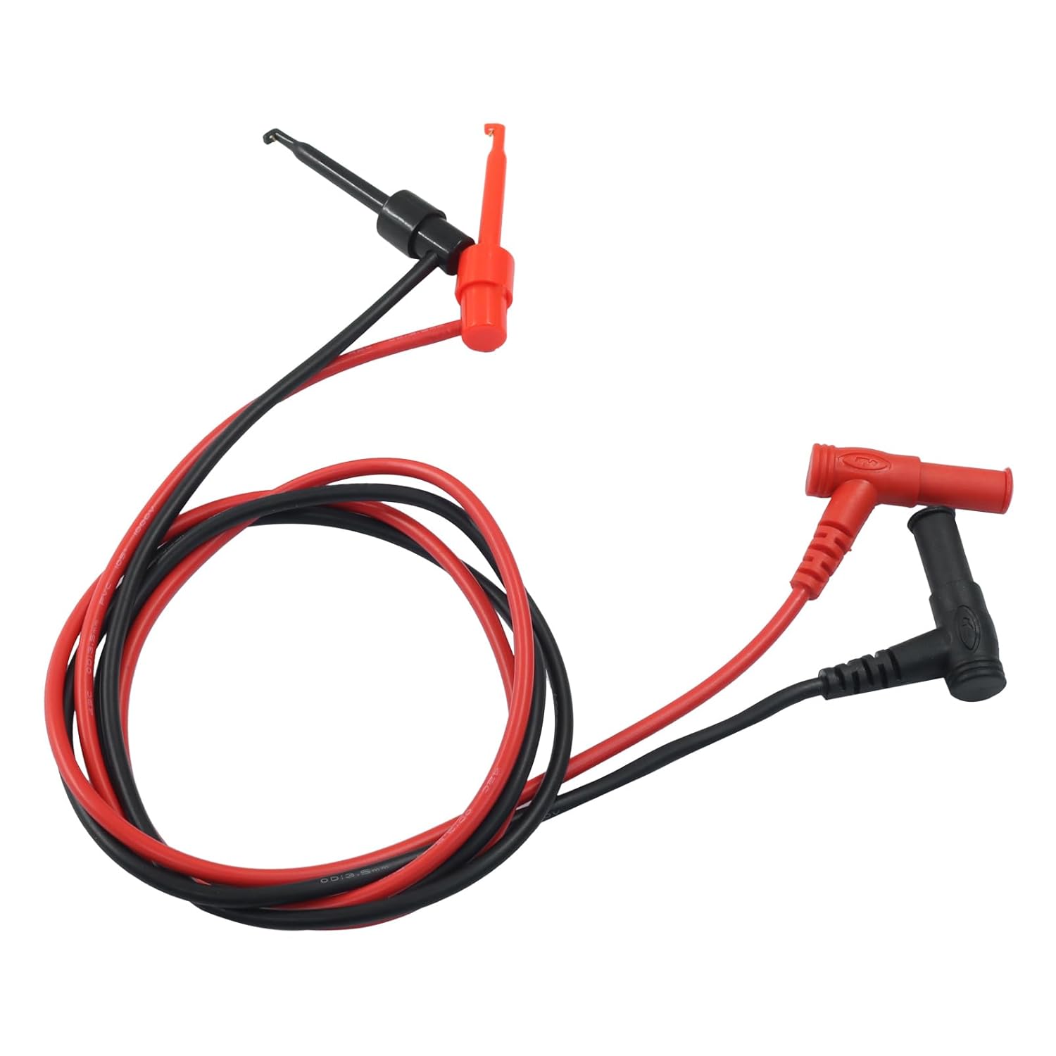 2 Pack Multimeter Test Leads with Banana Plug，Copper Test Hooks, Silicone Insulated，1000V 10A Multimeter Probesfor Electrical Testing and Measurements(Red and Black)