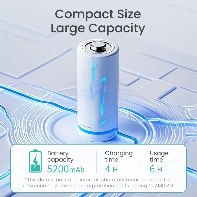 CurvLife Cordless Nail Dust Collector 6000RPM Brushless, Strong Suction Quiet Fan, 10 Speed Settings & LED Display, Rechargeable 6H Vacuum for Acrylic Nails, Mini Portable for Salon & Home