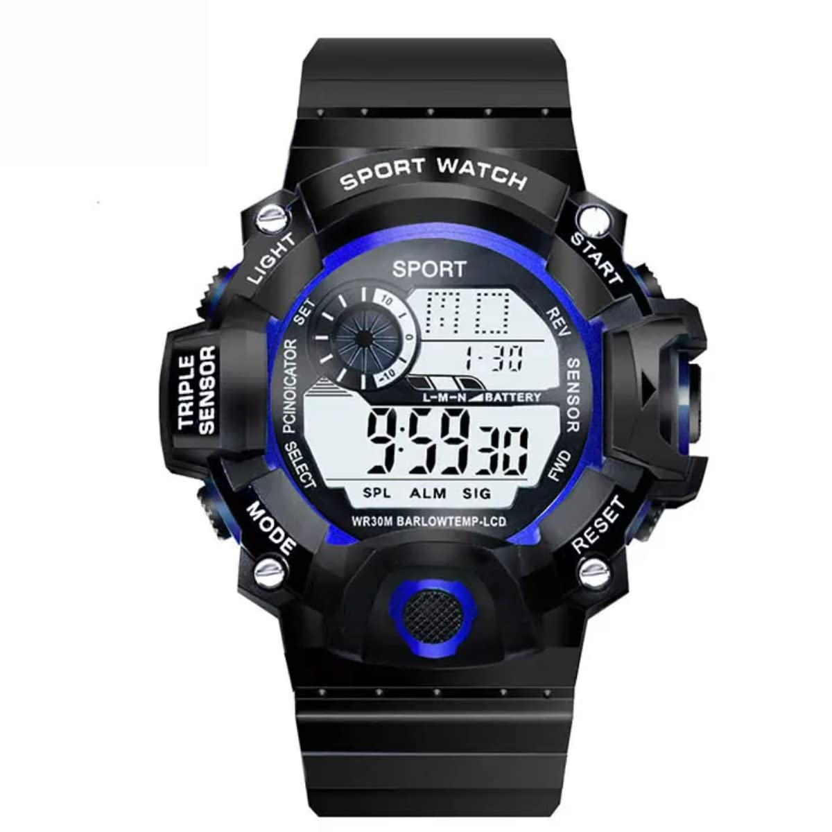 ON TIME OCTUS Digital Sports Multi-Functional Boys and Mens Watch DIGI-025 (Black Dial Black Strap) (Blue) (B0C71GJCHX) Amazon Price History, Amazon Price Tracker