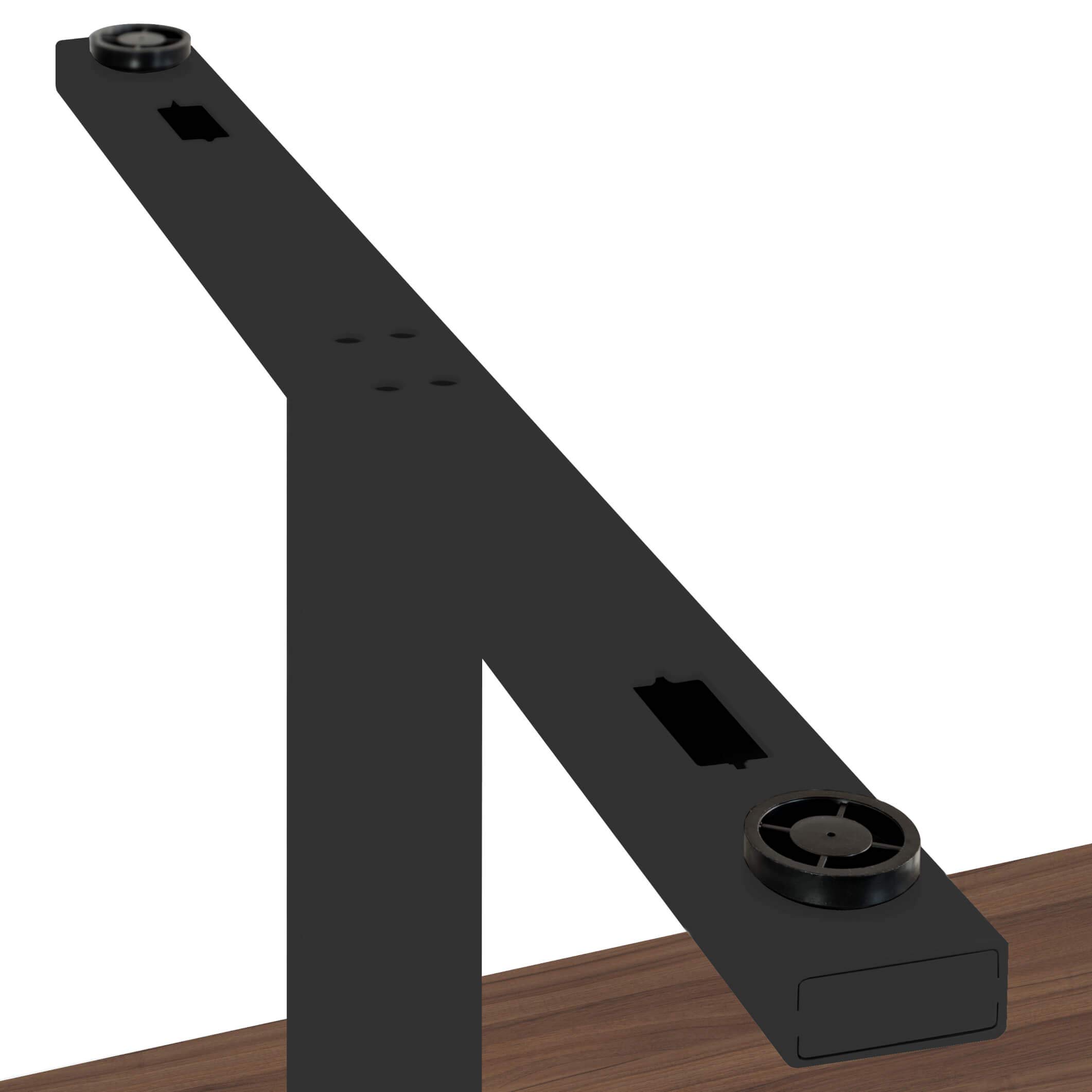 Weber Büro Easy - Tavolo da conferenza a forma di barca, 240 x 120 cm, in legno di noce con elettrificazione, colore: antracite