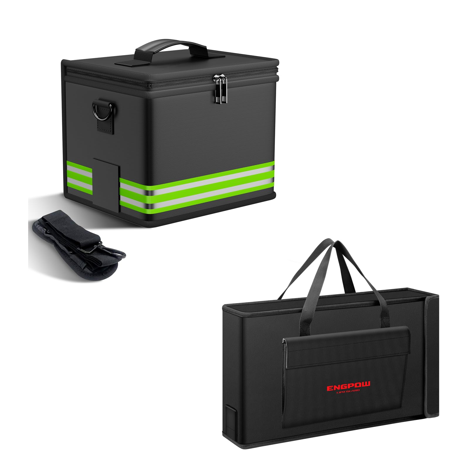 ENGPOW Lipo Safe Bag Feuerfeste,Explosionsgeschützte Akku Tasche Lipo-Akku-Aufbewahrungsbox LiPo Guard Safe Bag Schutztresortasche zum Laden und Aufbewahren mit Doppelreißverschluss