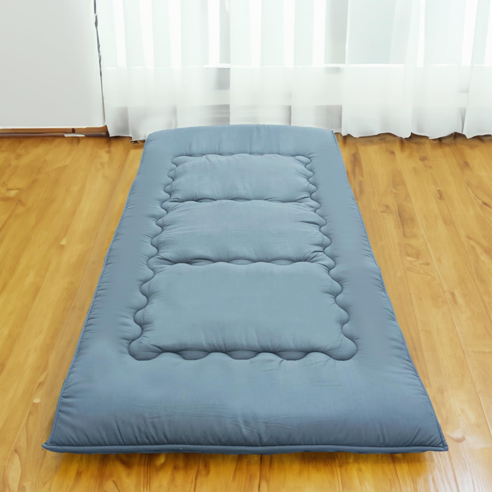 Japanese Floor Mattress Futon Mattress, 39” x 80" Sleeping Tatami Mat 2.5" Thicken Foldable Roll Up Shikibuton Pad Dormitory Pad Kids Floor Lounger