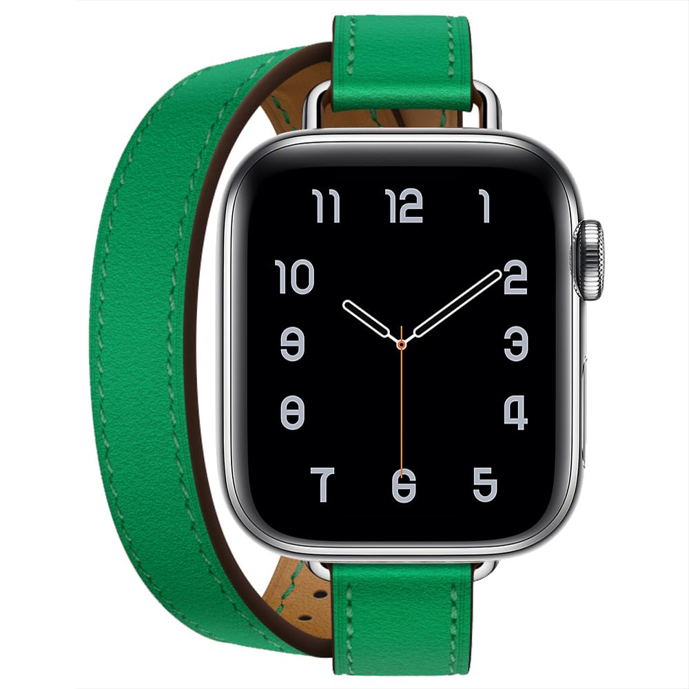 Compatible With Apple Watch Double Tour Leather Band 38mm 40mm